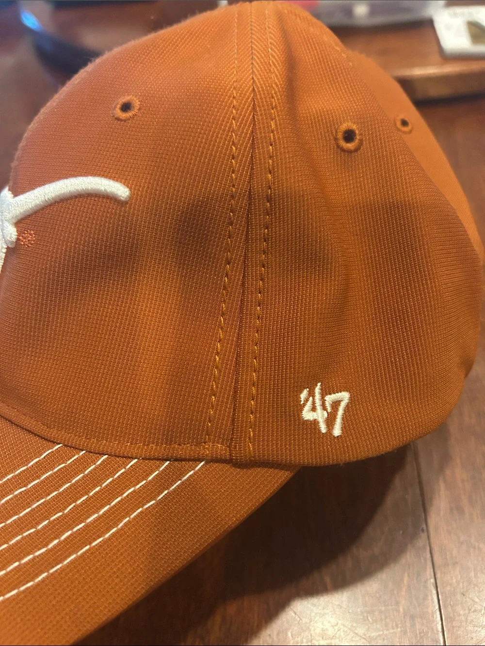 '47 Brand CLOSER Texas Longhorns Burnt Orange Fitted Hat Embroidered Logo S/M